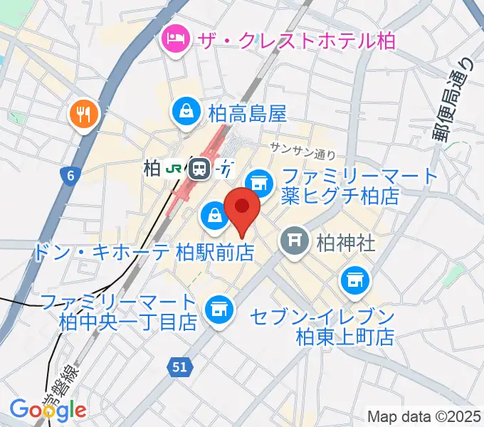 パレット柏の地図