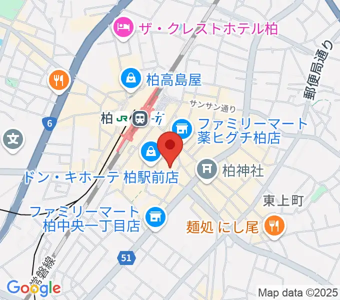 パレット柏の地図