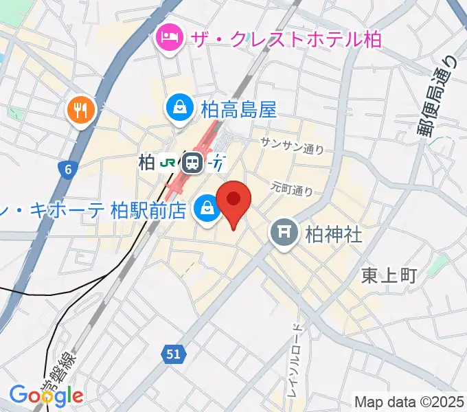 パレット柏の地図