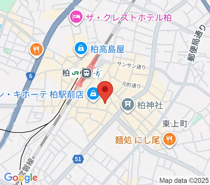 パレット柏の地図
