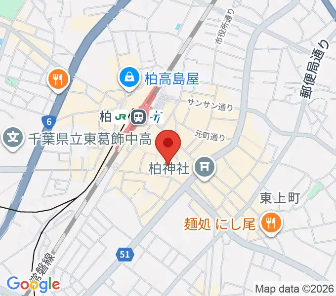 パレット柏の地図