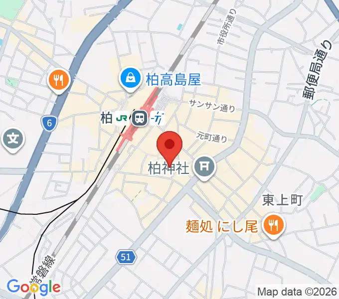 パレット柏の地図