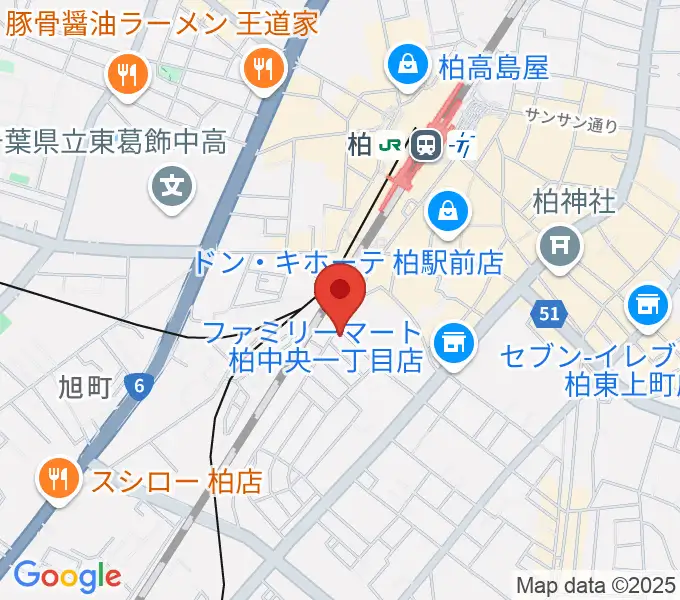 大賀ギタースクールの地図