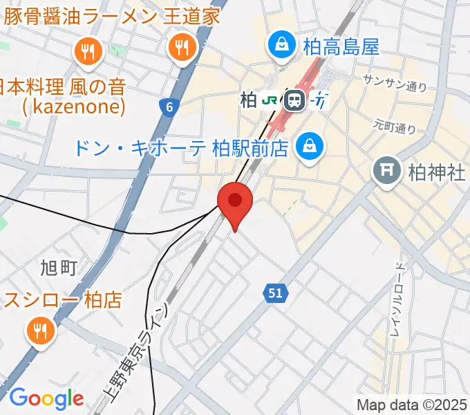 大賀ギタースクールの地図