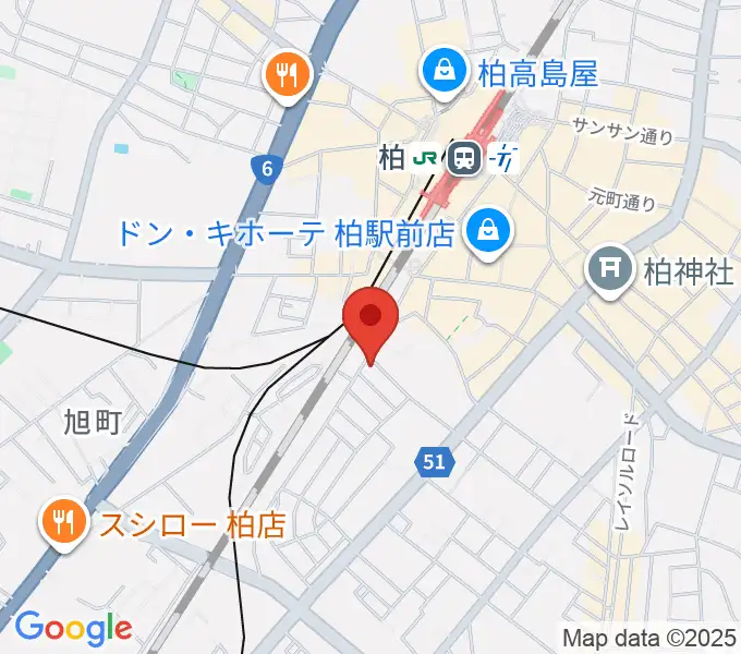 大賀ギタースクールの地図