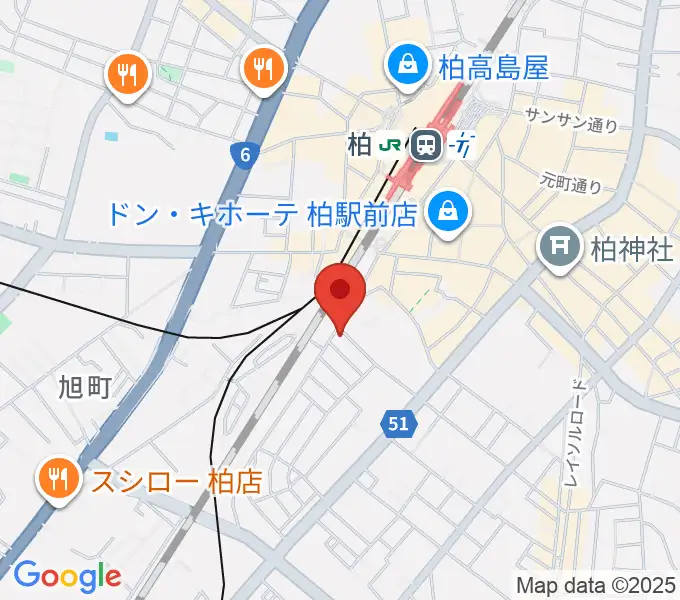 大賀ギタースクールの地図