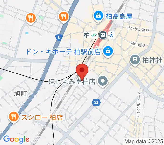 大賀ギタースクールの地図