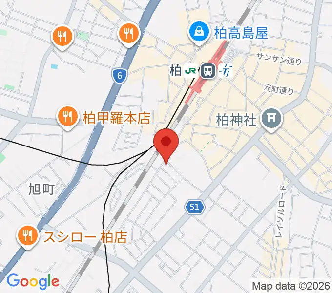 大賀ギタースクールの地図