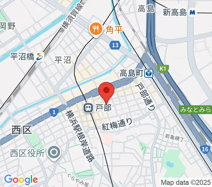 ボンカンスタジオ横浜の地図