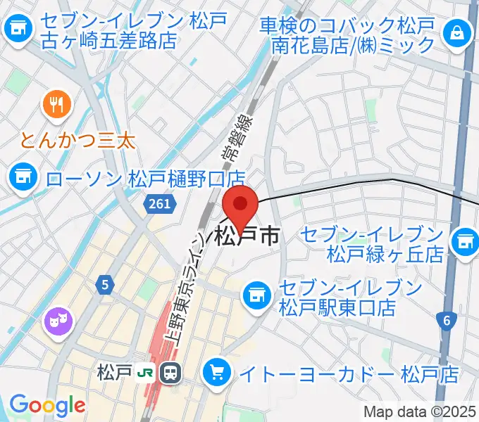 松戸運動公園体育館の地図