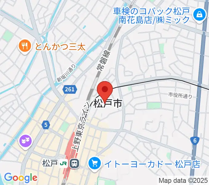 松戸運動公園体育館の地図