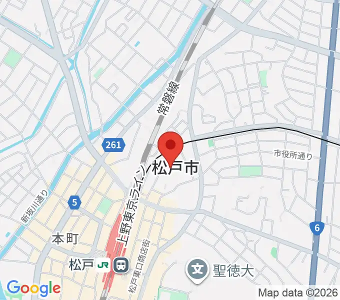 松戸運動公園体育館の地図