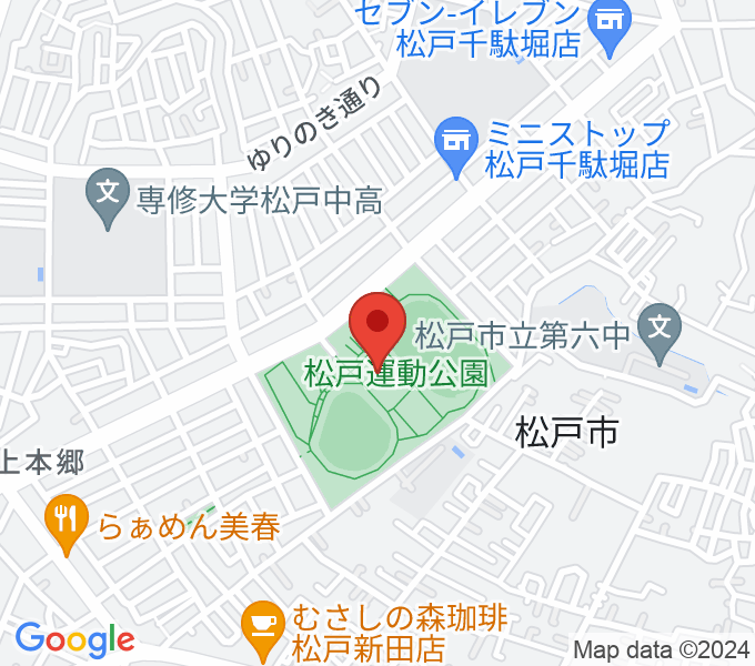 松戸運動公園武道館の場所
