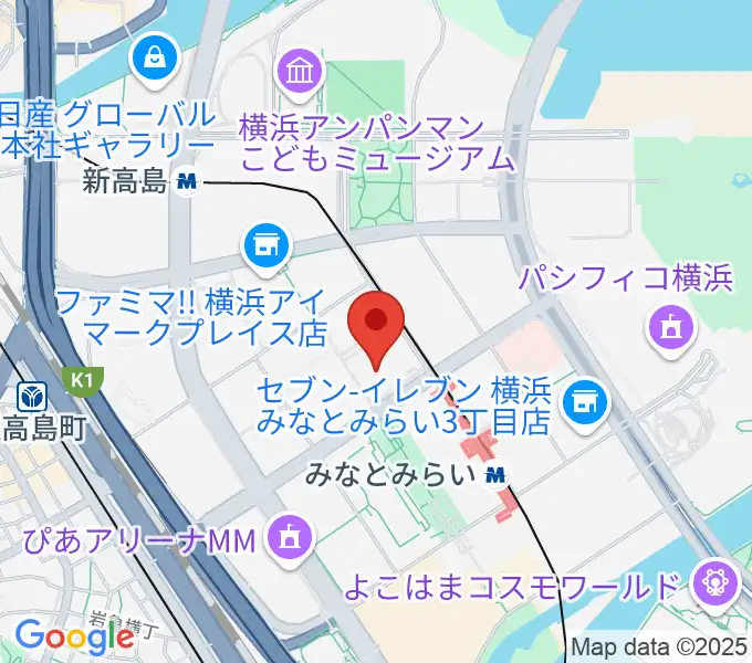 キノシネマ横浜みなとみらいの地図