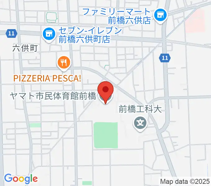 ヤマト市民体育館前橋の地図
