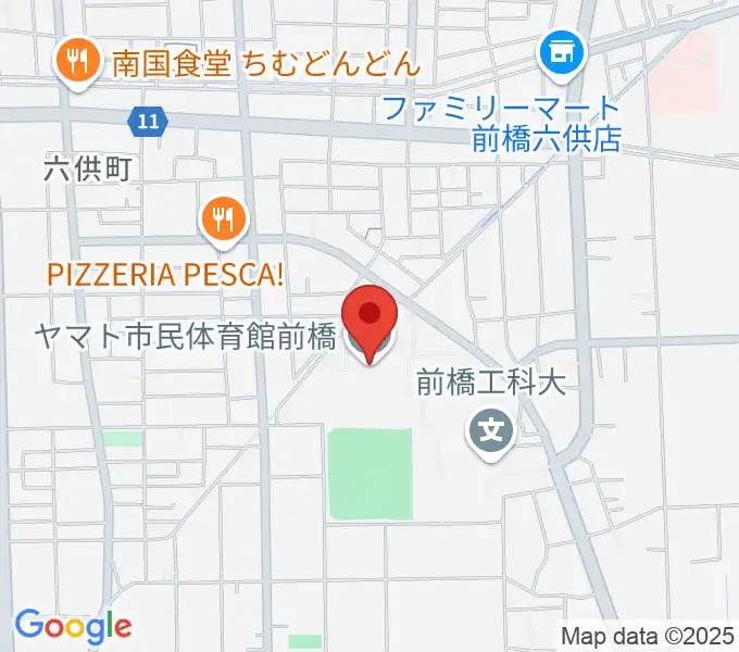 ヤマト市民体育館前橋の地図