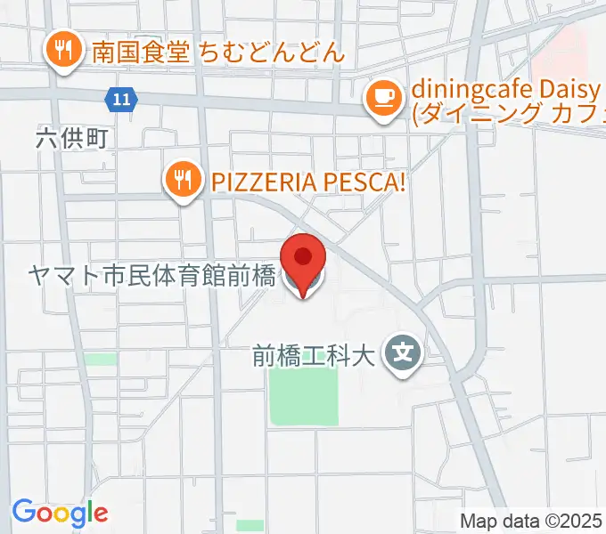 ヤマト市民体育館前橋の地図