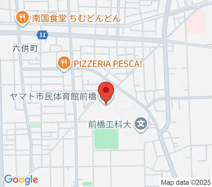 ヤマト市民体育館前橋の地図