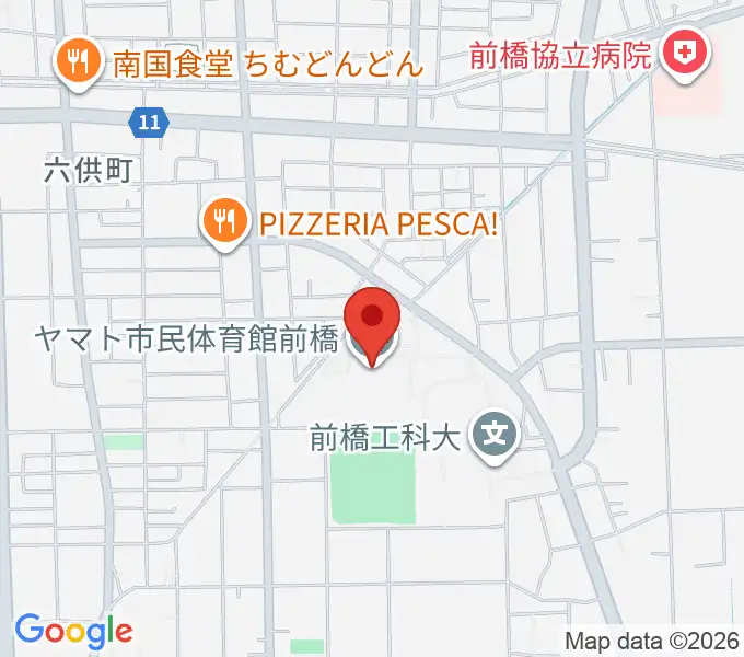 ヤマト市民体育館前橋の地図