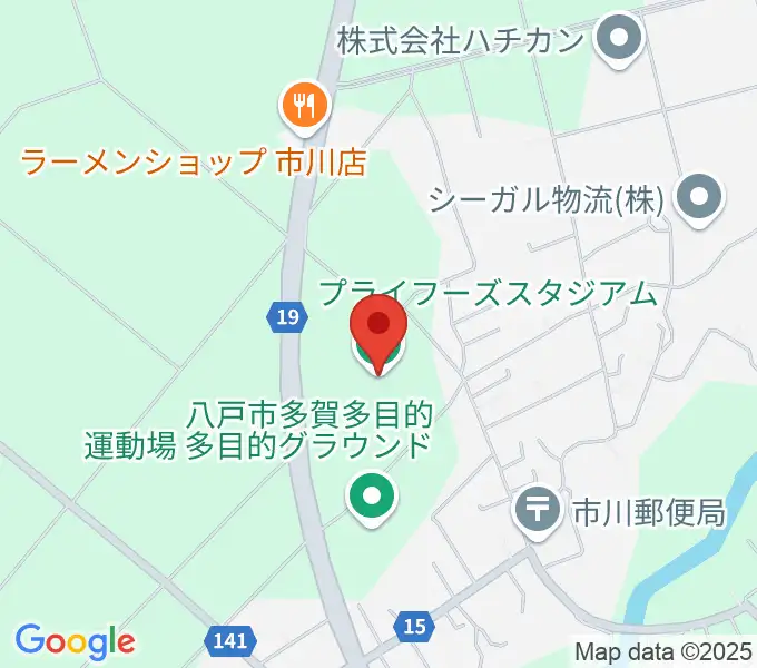 プライフーズスタジアムの地図
