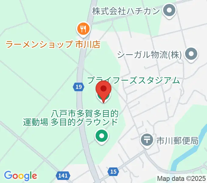 プライフーズスタジアムの地図