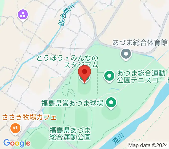 とうほう・みんなのスタジアムの地図