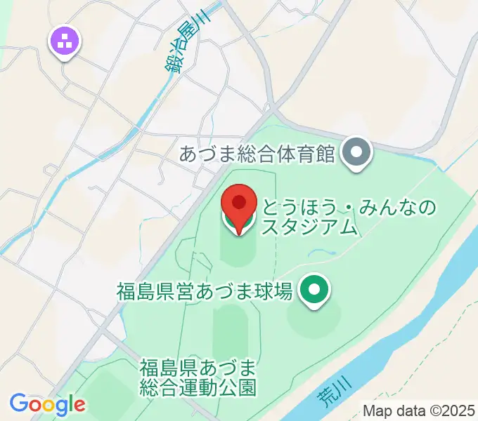 とうほう・みんなのスタジアムの地図