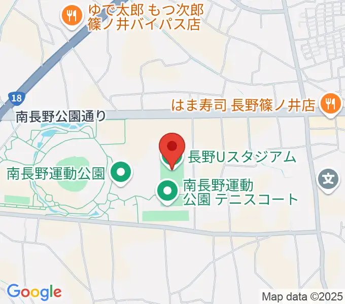長野Uスタジアムの地図