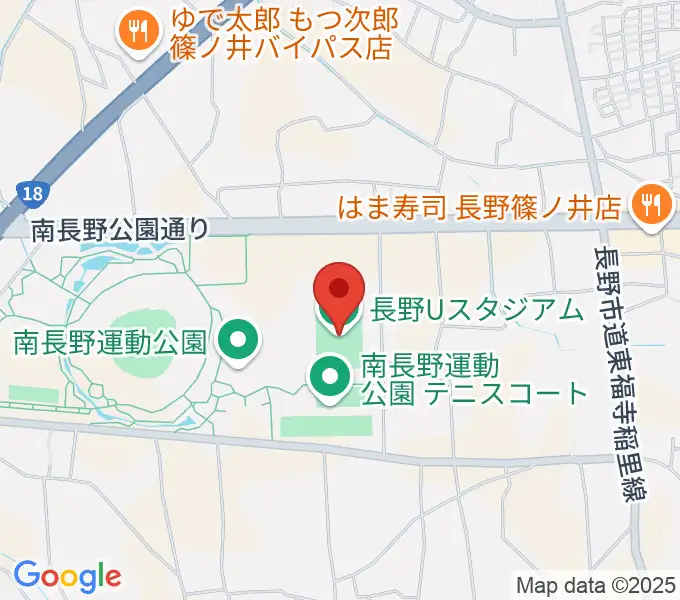 長野Uスタジアムの地図