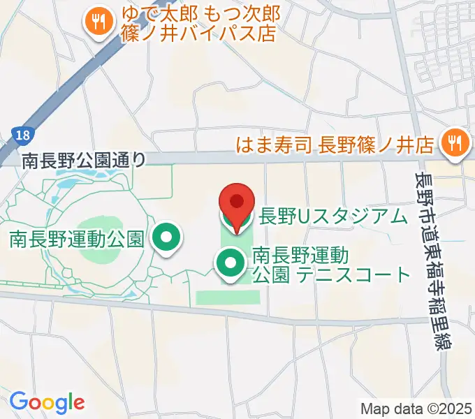 長野Uスタジアムの地図