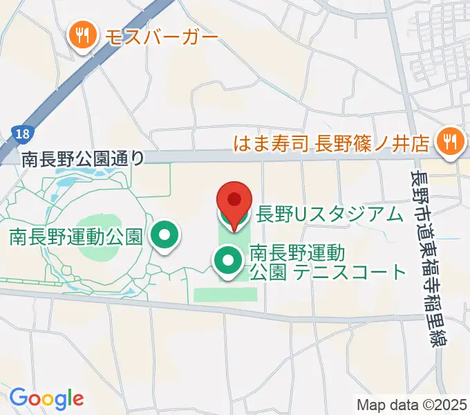 長野Uスタジアムの地図