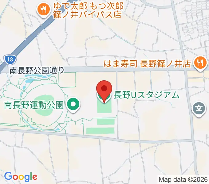 長野Uスタジアムの地図