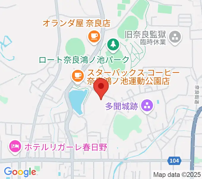 ロートアリーナ奈良の地図