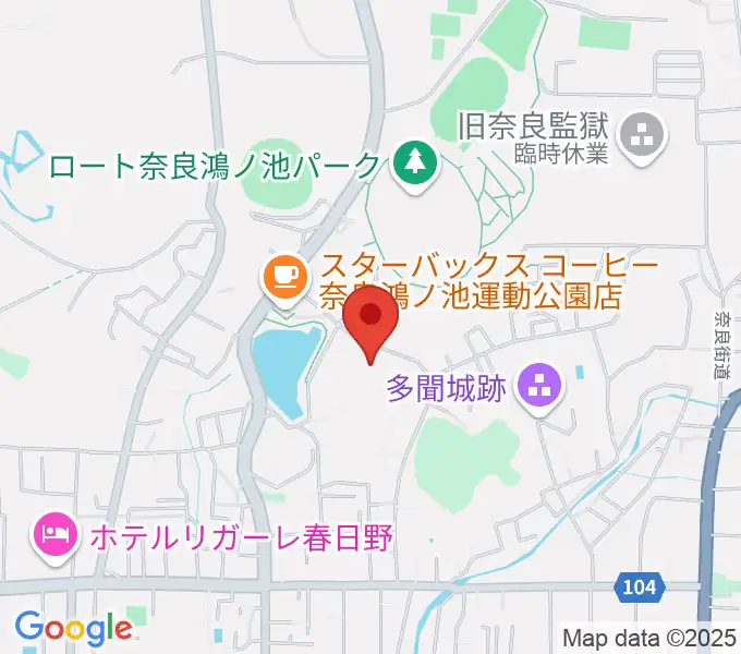 ロートアリーナ奈良の地図