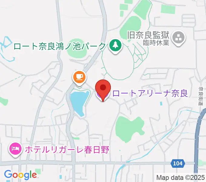ロートアリーナ奈良の地図
