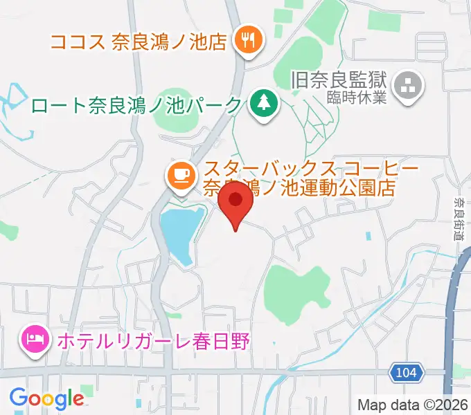 ロートアリーナ奈良の地図