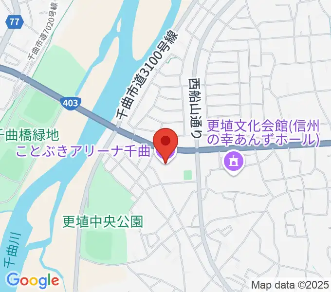 ことぶきアリーナ千曲の地図