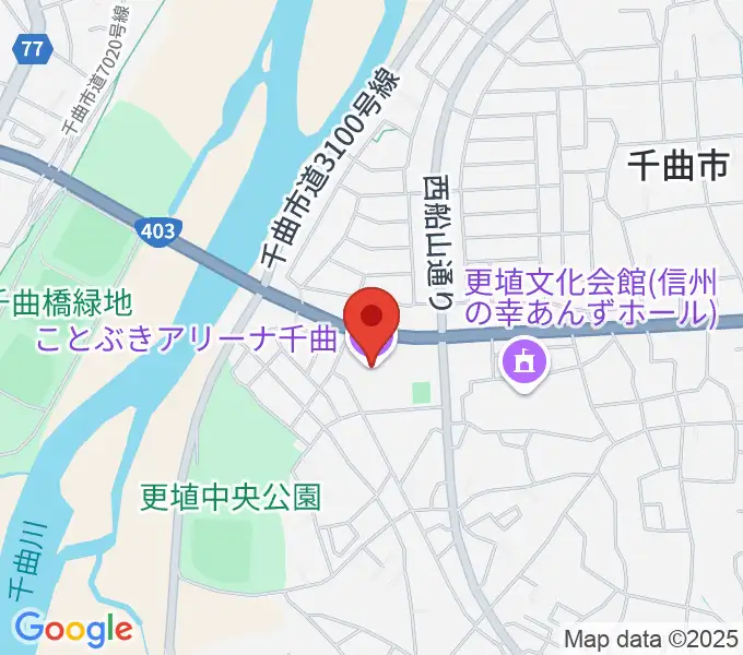 ことぶきアリーナ千曲の地図