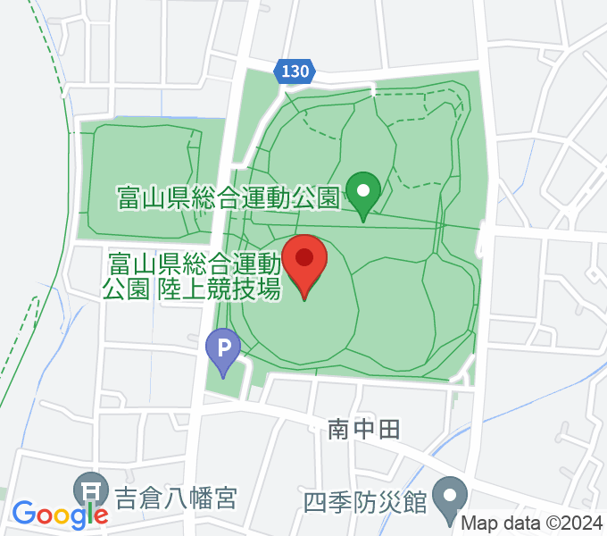 富山県総合運動公園陸上競技場の場所