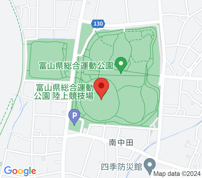 富山県総合運動公園陸上競技場の場所