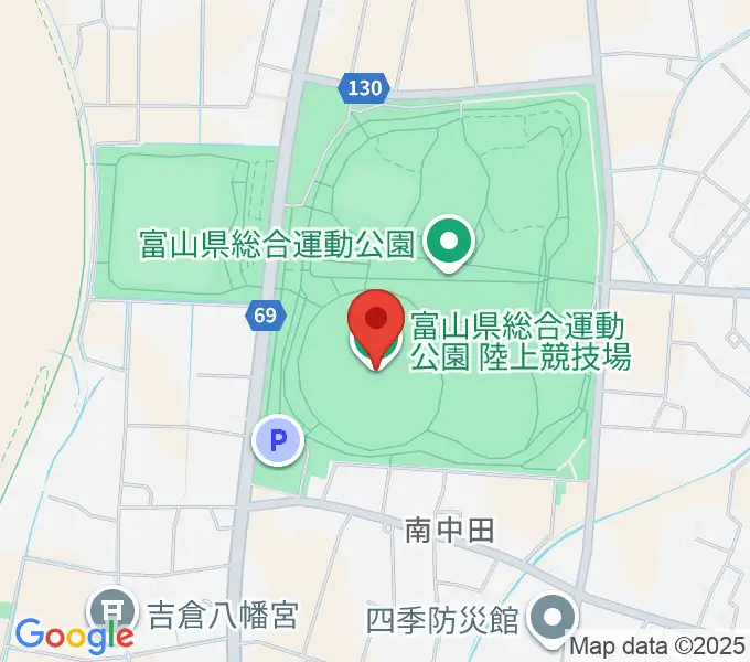 富山県総合運動公園陸上競技場の地図