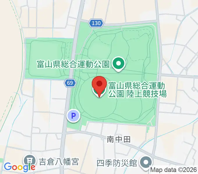 富山県総合運動公園陸上競技場の地図