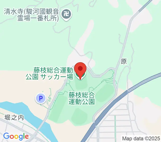藤枝総合運動公園サッカー場の地図