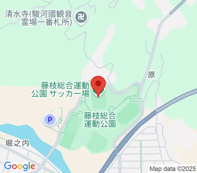 藤枝総合運動公園サッカー場の地図