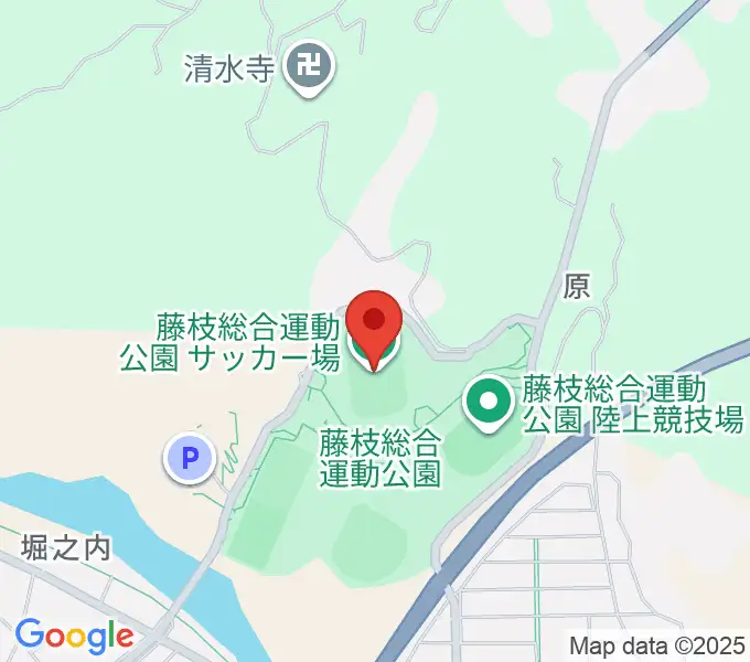 藤枝総合運動公園サッカー場の地図