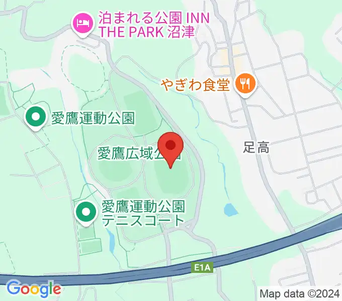 愛鷹広域公園多目的競技場の地図