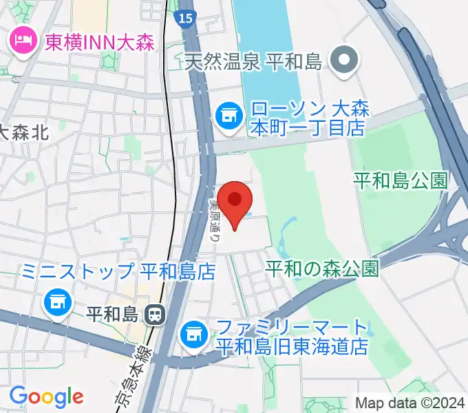 大森スポーツセンターの地図