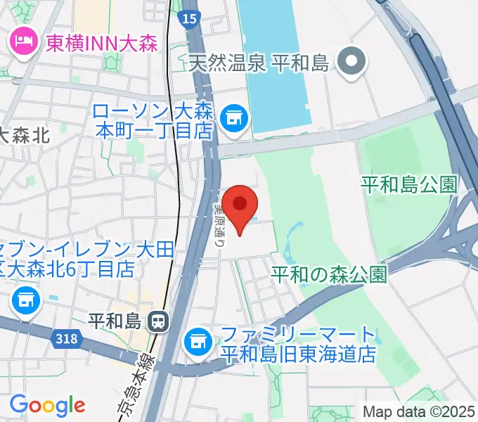 大森スポーツセンターの地図