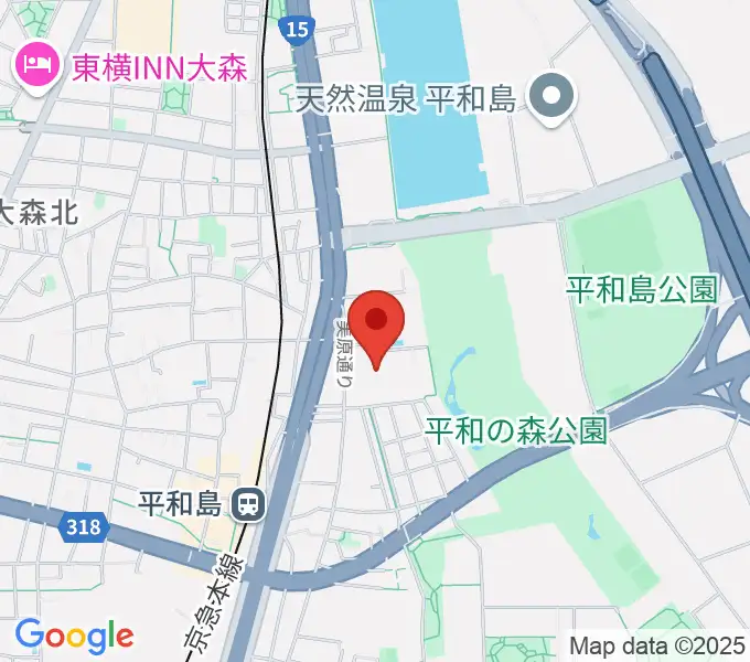 大森スポーツセンターの地図