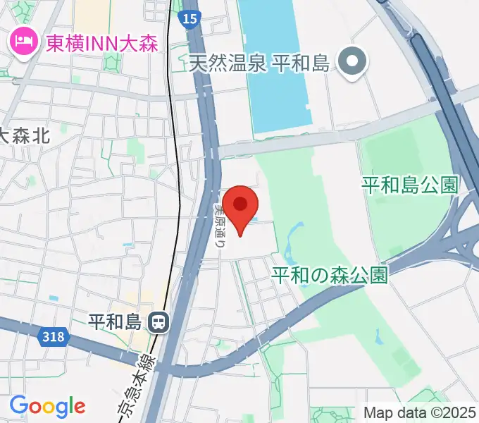 大森スポーツセンターの地図